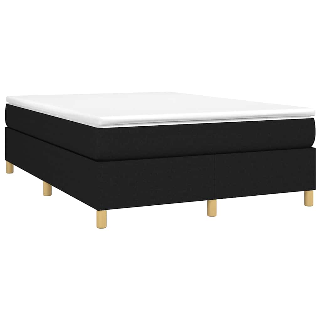 Vidaxl boxspring bed stof zwart 140x200 cm