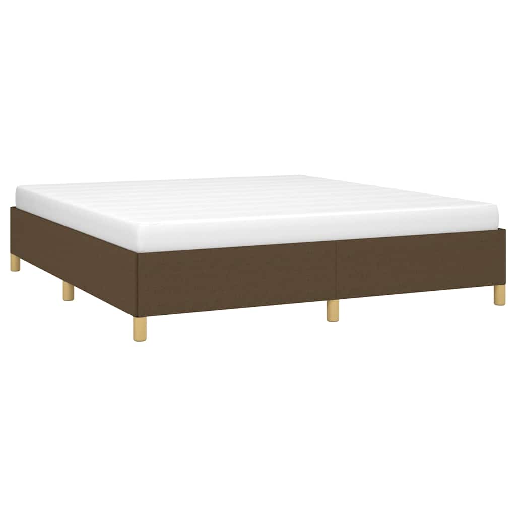 Vidaxl boxspring bed stof donkerbruin 160x200 cm