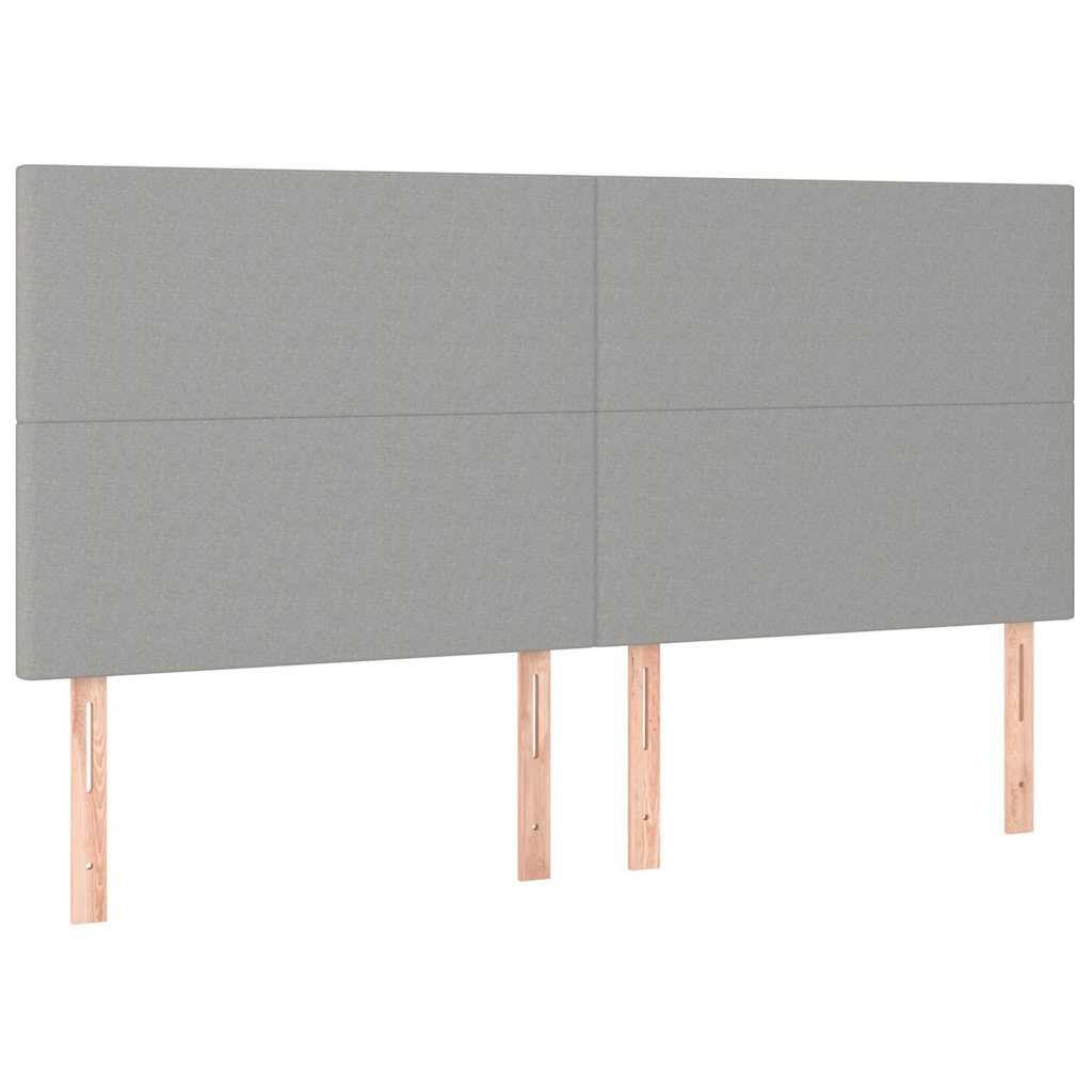 Vidaxl hoofdbord lichtgrijs 180x5x118 128 cm stof
