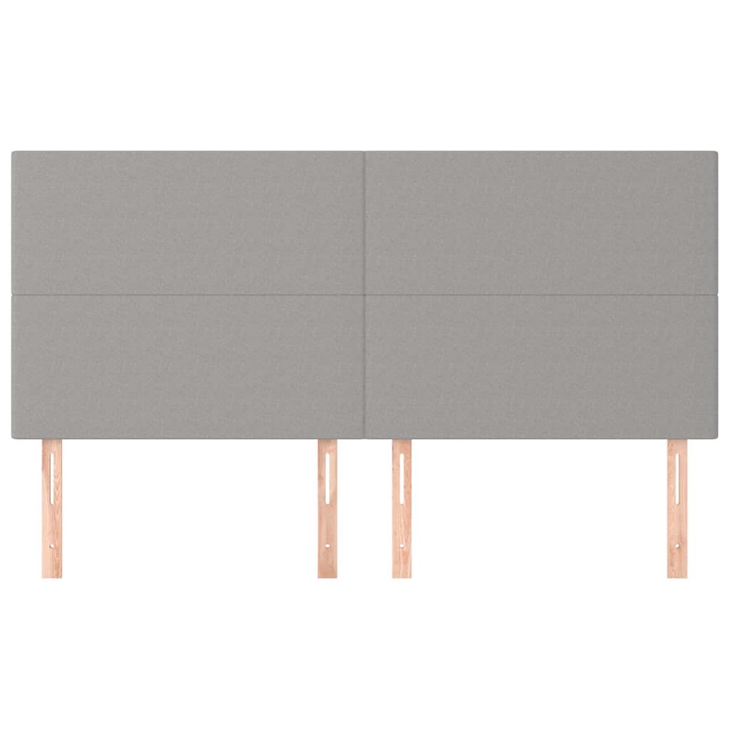 Vidaxl hoofdbord lichtgrijs 180x5x118 128 cm stof