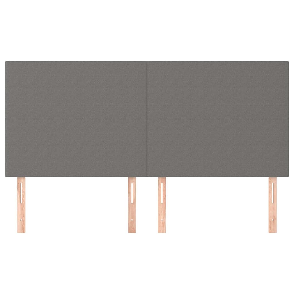 Vidaxl hoofdbord donkergrijs 180x5x118 128 cm stof