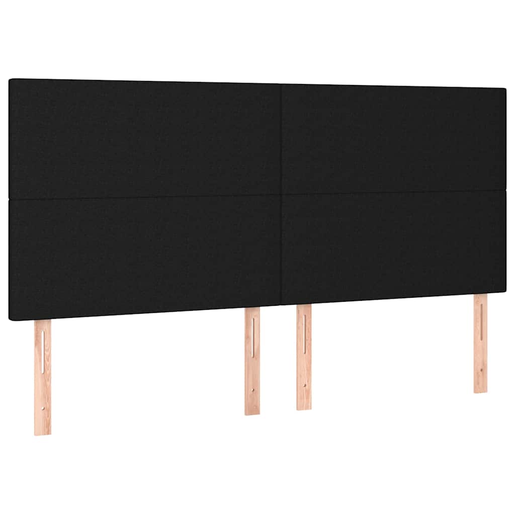 Vidaxl hoofdbord zwart 180x5x118 128 cm stof