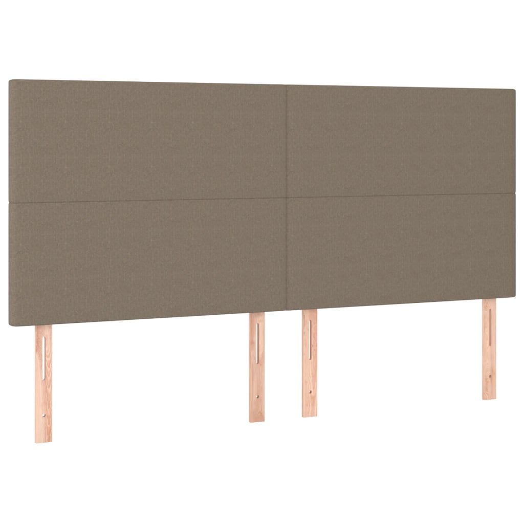 Vidaxl hoofdbord taupe 180x5x118 128 cm stof
