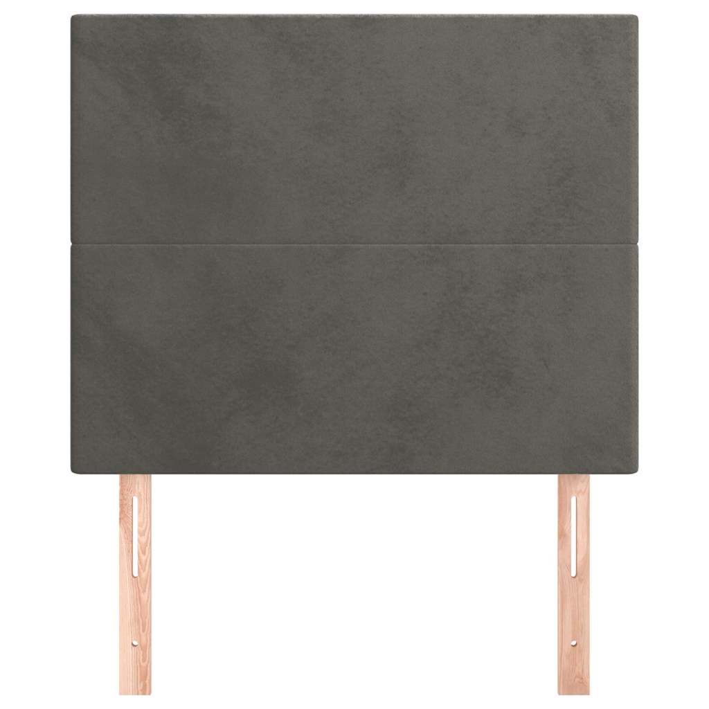Vidaxl hoofdbord donkergrijs 80x5x118 128 cm fluweel