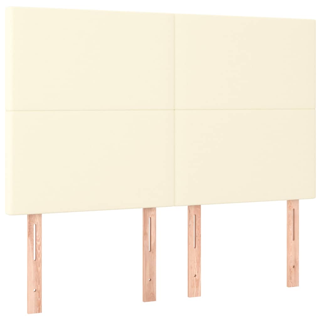 Vidaxl hoofdbord crème 144x5x118 128 cm kunstleer