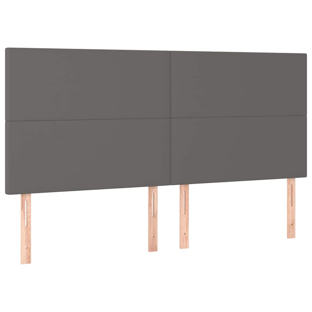 Vidaxl hoofdbord grijs 160x5x118 128 cm kunstleer