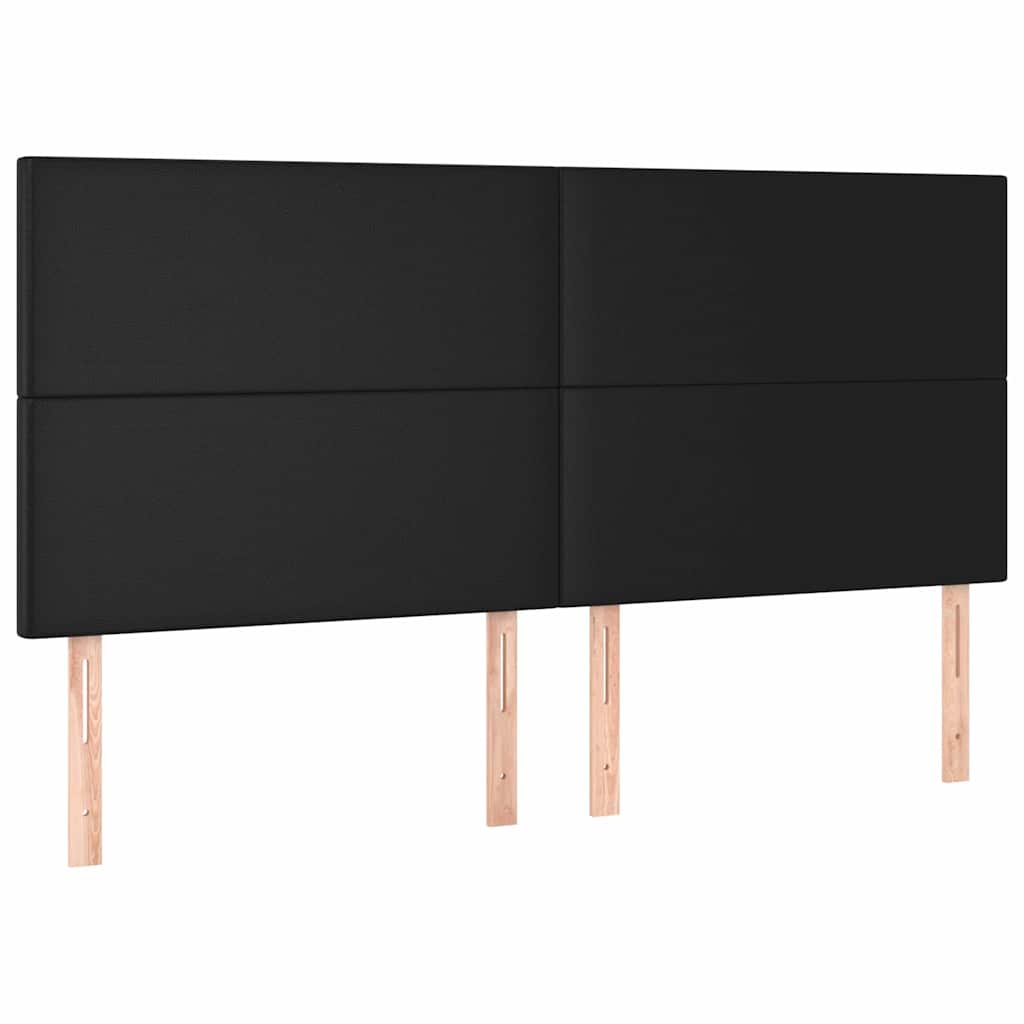Vidaxl hoofdbord zwart 200x5x118 128 cm kunstleer