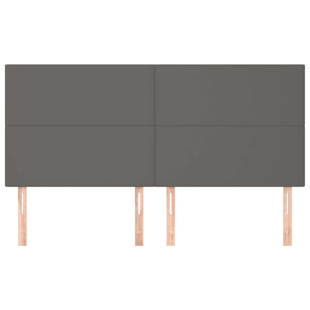 Vidaxl hoofdbord grijs 200x5x118 128 cm kunstleer
