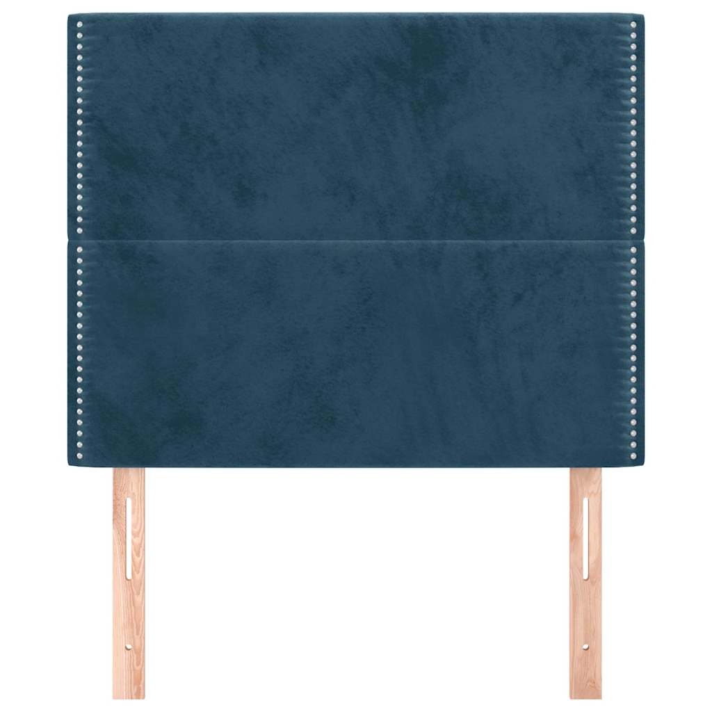 Vidaxl hoofdbord donkerblauw 90x5x118 128 cm fluweel