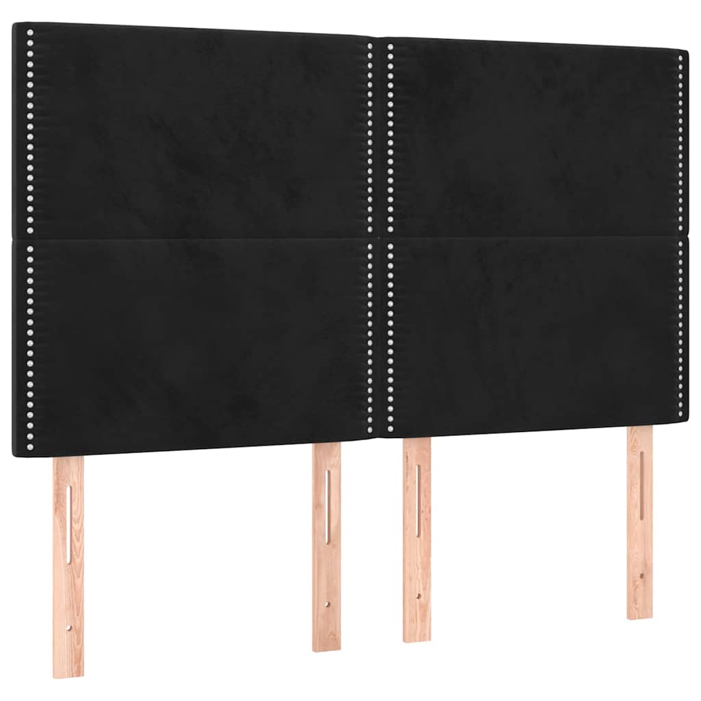 Vidaxl hoofdbord zwart 144x5x118 128 cm fluweel