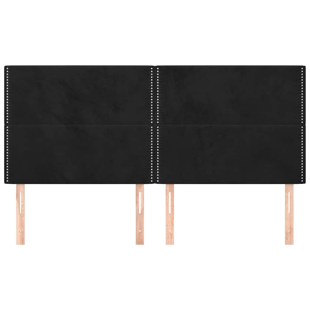 Vidaxl hoofdbord zwart 200x5x118 128 cm fluweel