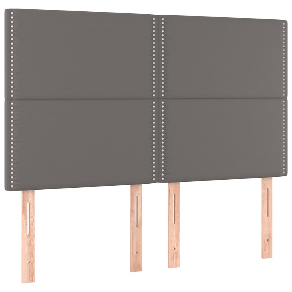 Vidaxl hoofdbord grijs 144x5x118 128 cm kunstleer