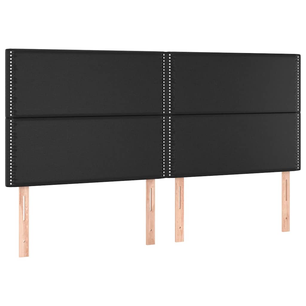Vidaxl hoofdbord zwart 180x5x118 128 cm kunstleer