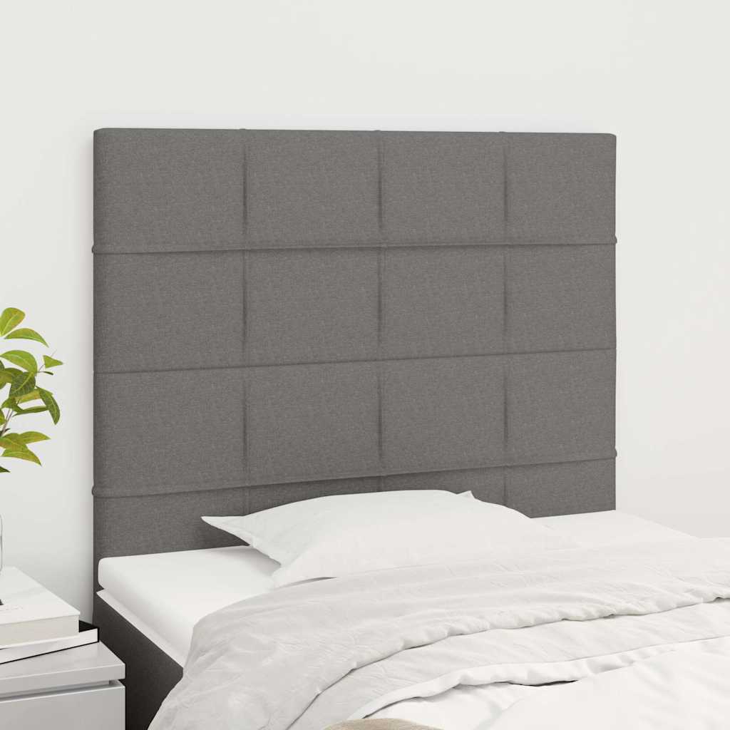 Vidaxl hoofdbord donkergrijs 80x5x118 128 cm stof