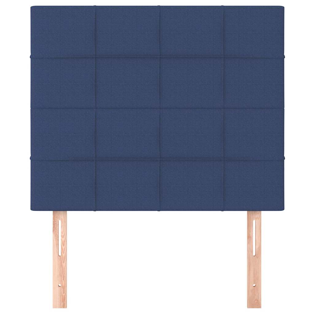 Vidaxl hoofdbord blauw 90x5x118 128 cm stof
