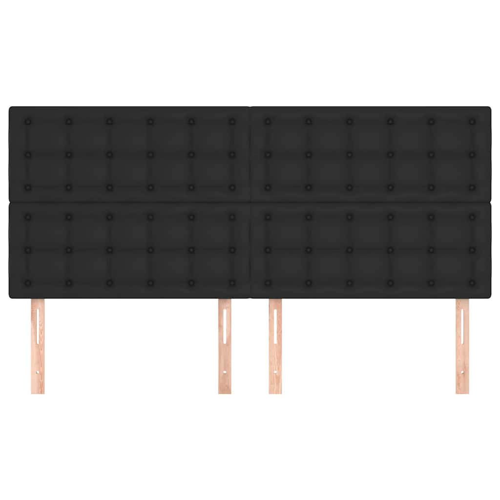 Vidaxl hoofdbord zwart 180x5x118 128 cm kunstleer