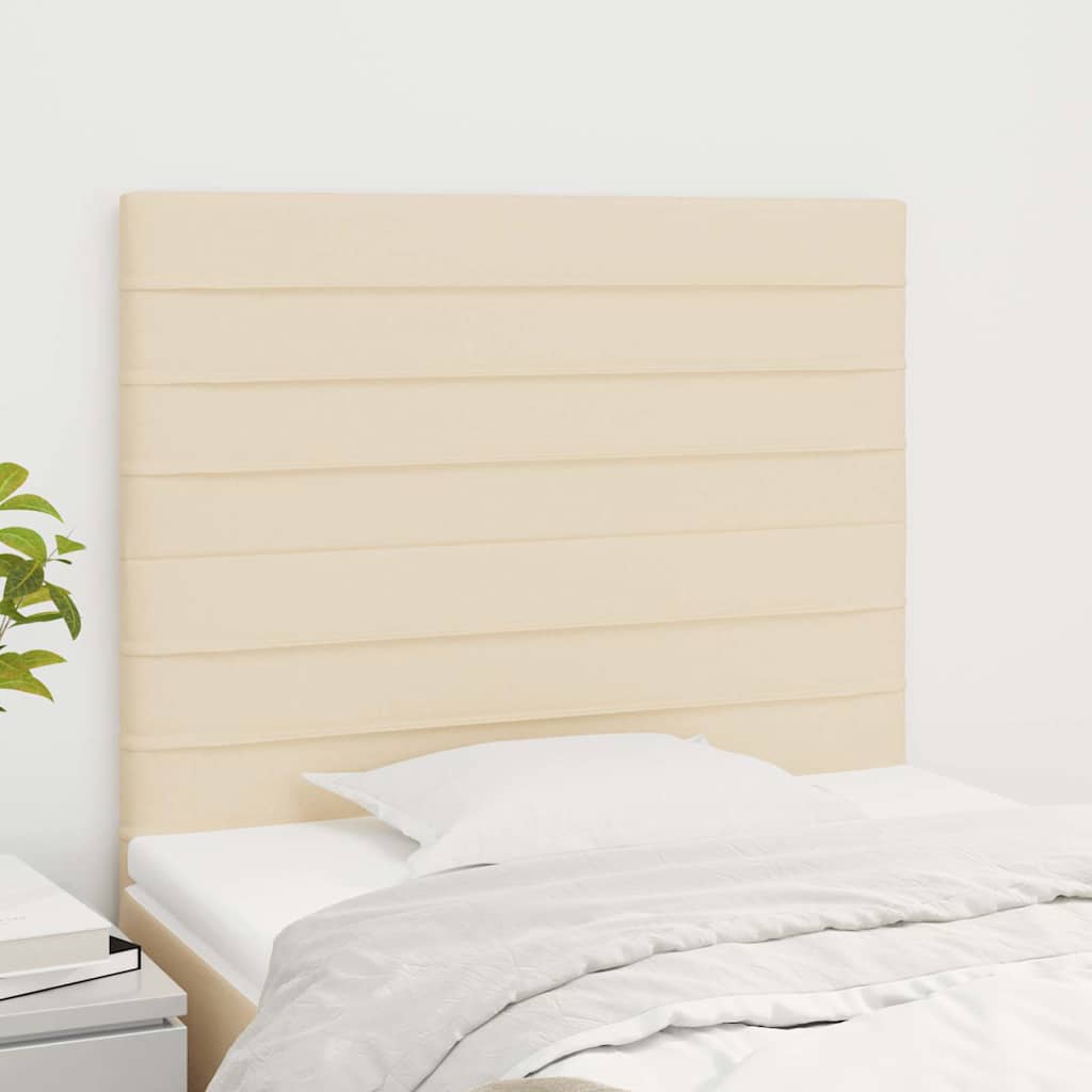 Vidaxl hoofdbord crème 100x5x118 128 cm stof
