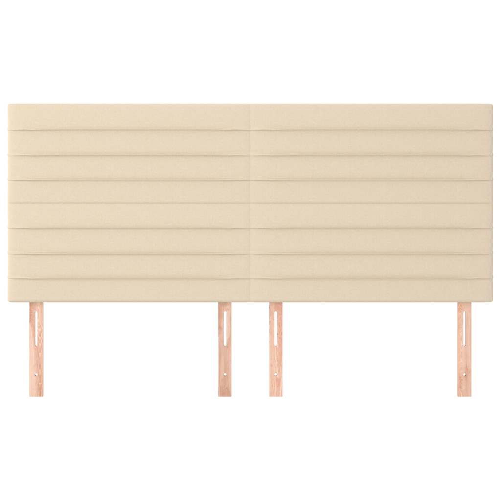 Vidaxl hoofdbord crème 180x5x118 128 cm stof