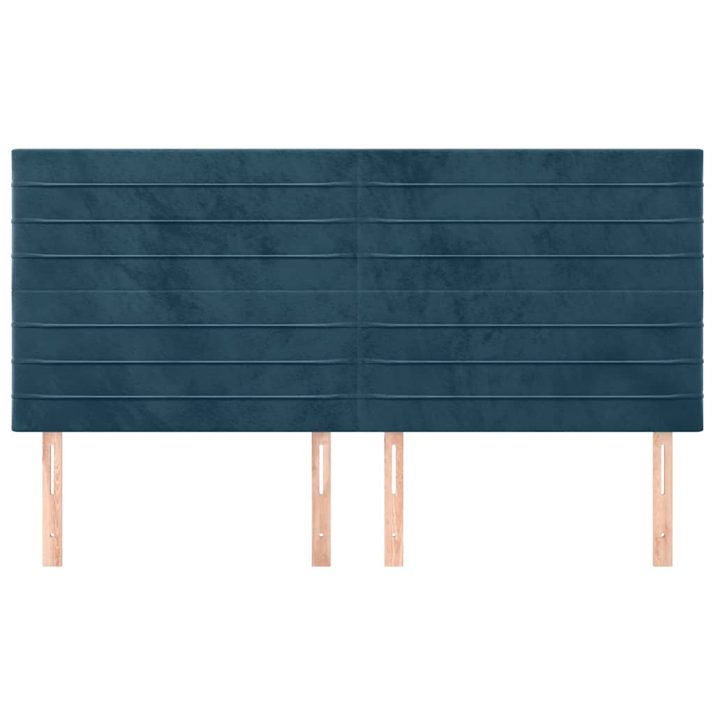 Vidaxl hoofdbord donkerblauw 160x5x118 128 cm fluweel