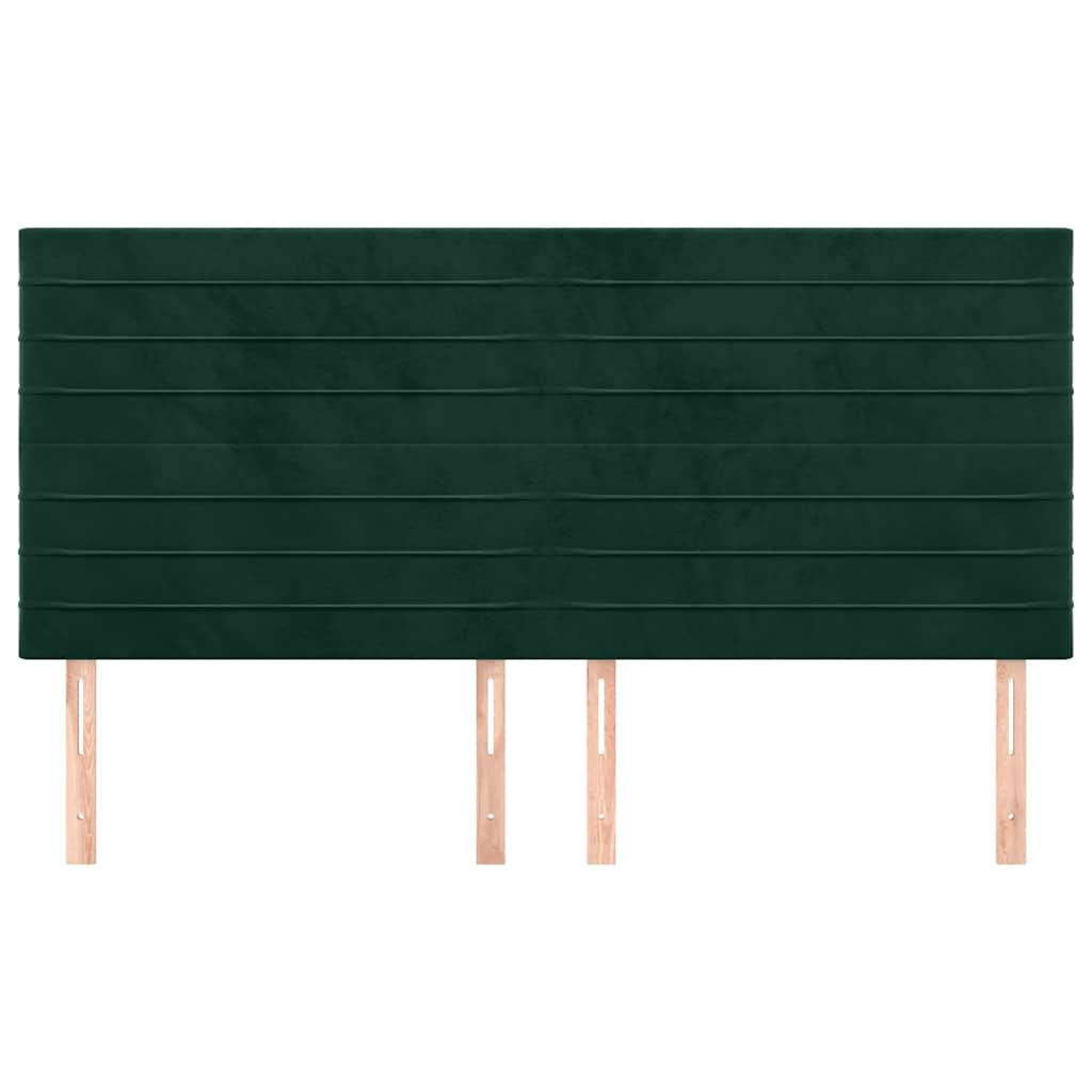 Vidaxl hoofdbord donkergroen 200x5x118 128 cm fluweel