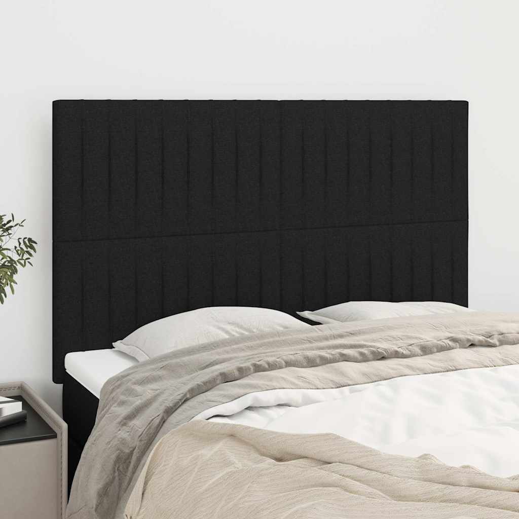 Vidaxl hoofdbord zwart 144x5x118 128 cm stof