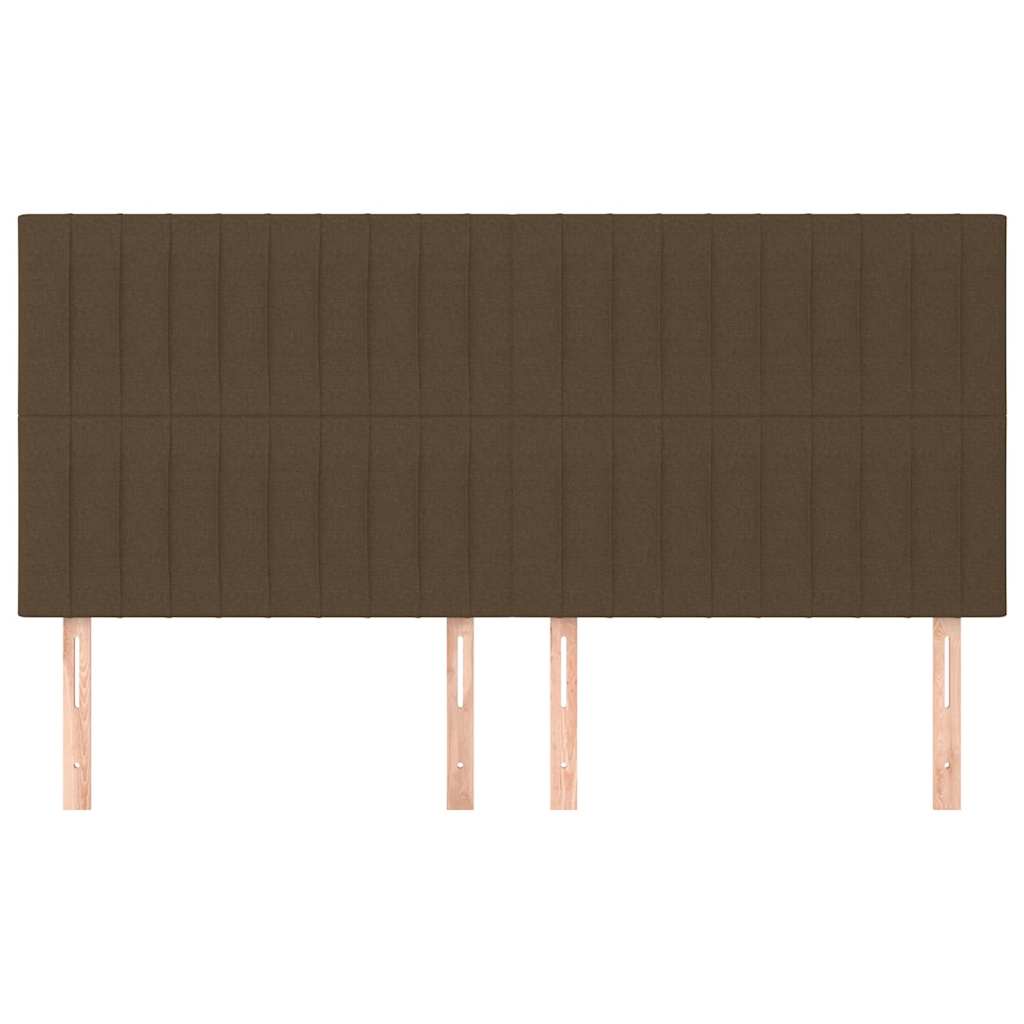 Vidaxl hoofdbord donkerbruin 160x5x118 128 cm stof