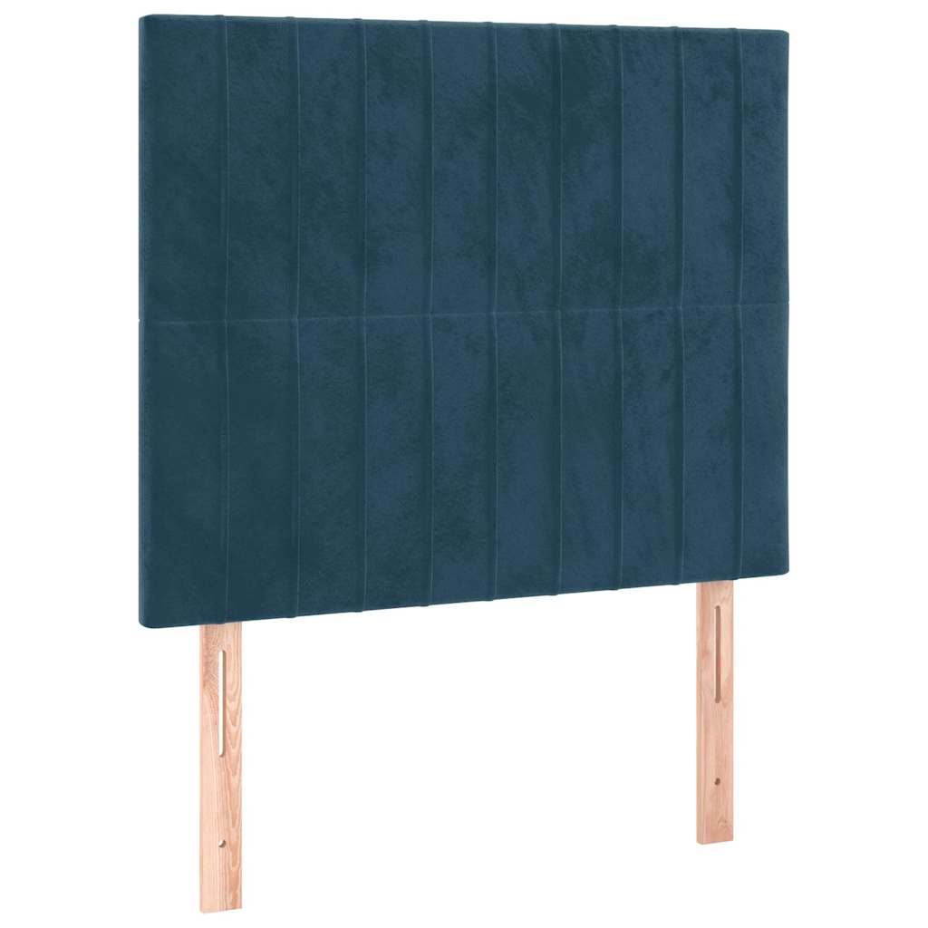 Vidaxl hoofdbord donkerblauw 80x5x118 128 cm fluweel