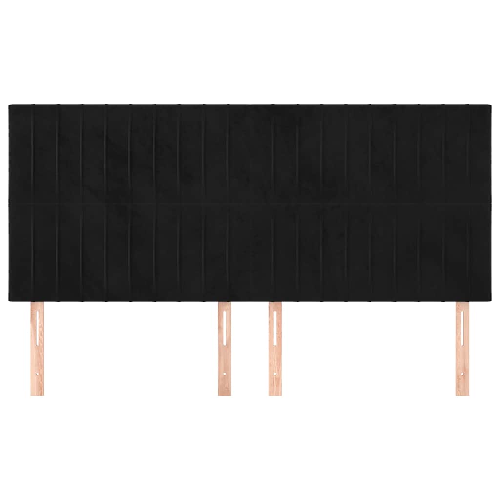 Vidaxl hoofdbord zwart 160x5x118 128 cm fluweel