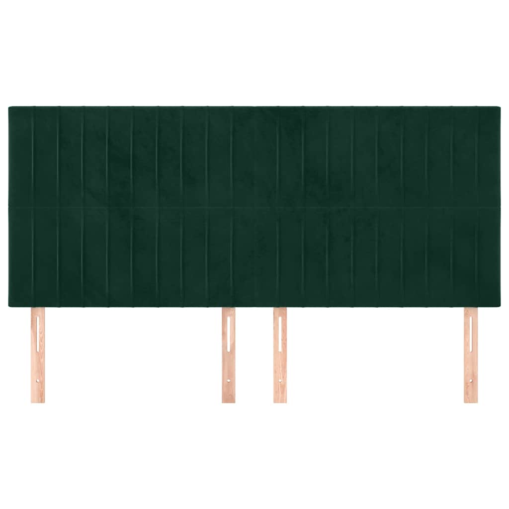 Vidaxl hoofdbord donkergroen 160x5x118 128 cm fluweel