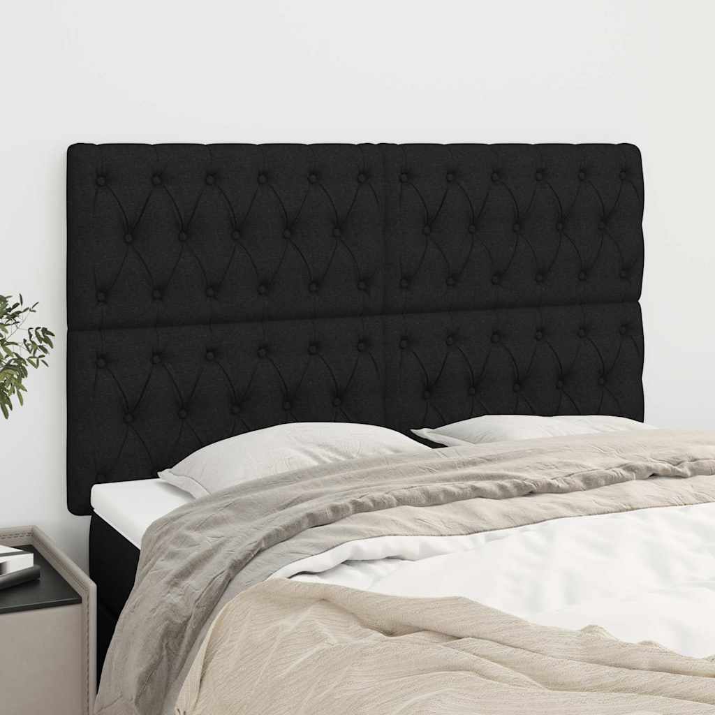Vidaxl hoofdbord zwart 160x7x118 128 cm stof