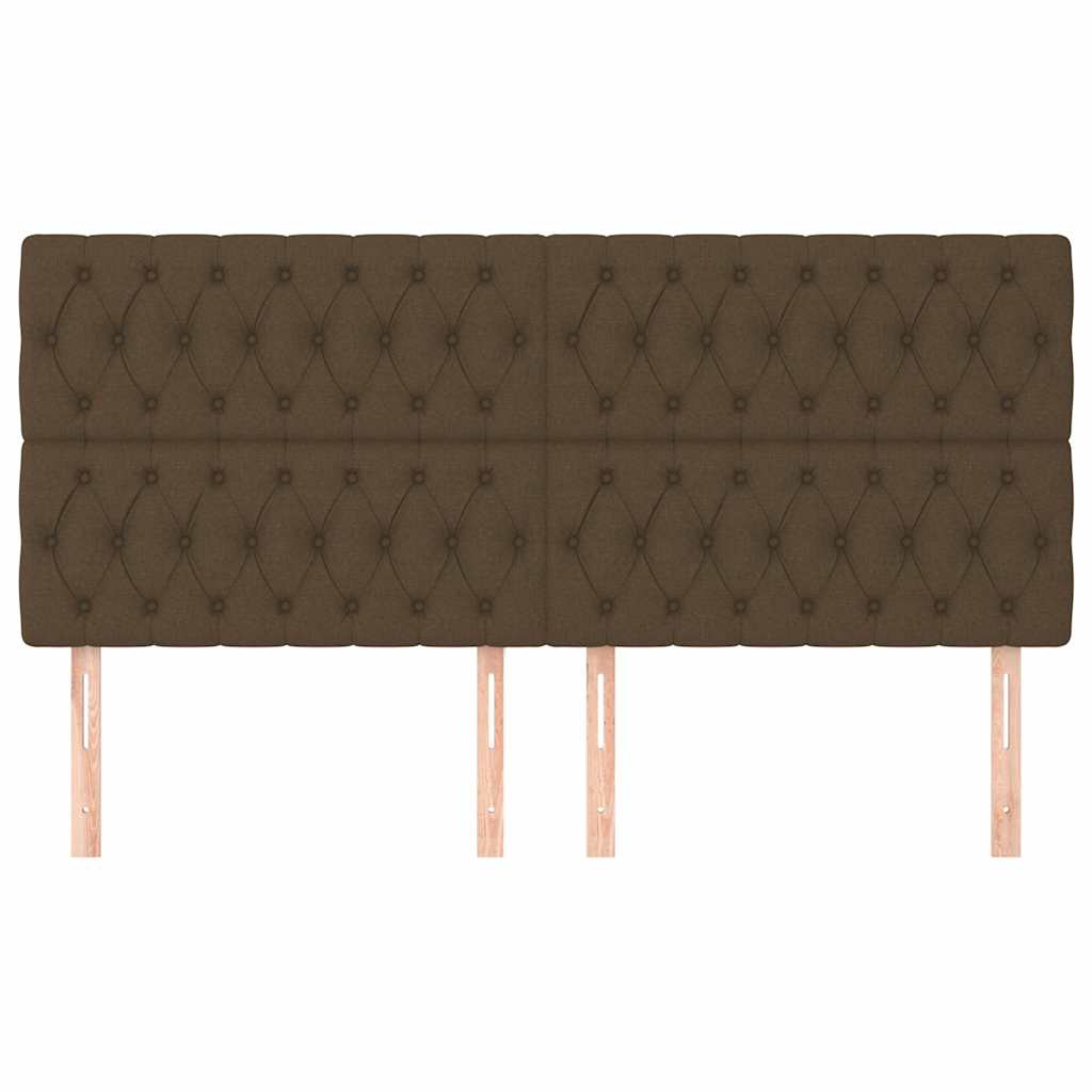 Vidaxl hoofdbord donkerbruin 200x7x118 128 cm stof