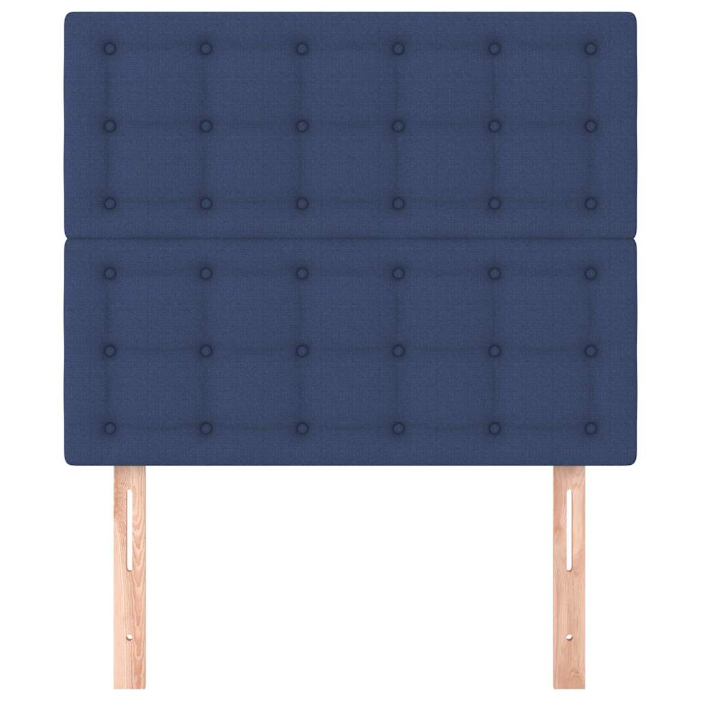Vidaxl hoofdbord blauw 80x5x118 128 cm stof