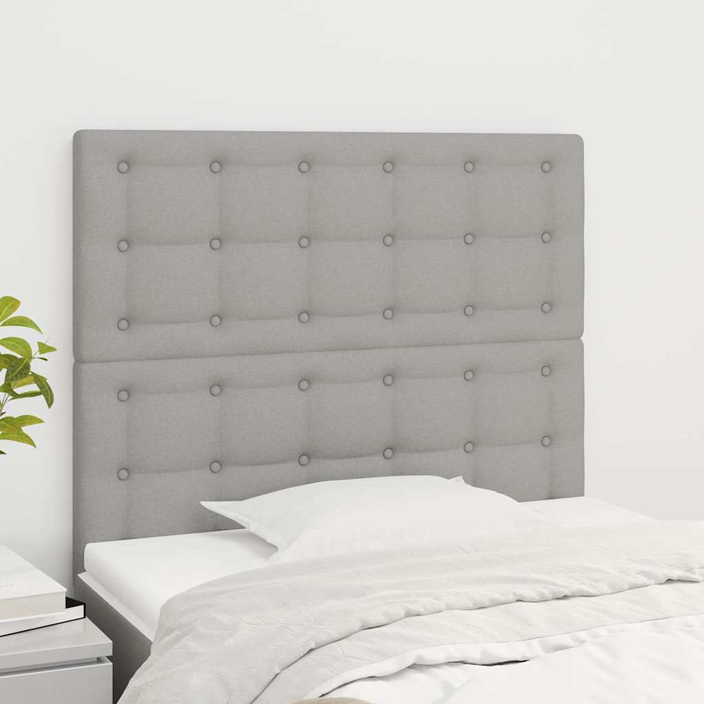 Vidaxl hoofdbord lichtgrijs 90x5x118 128 cm stof