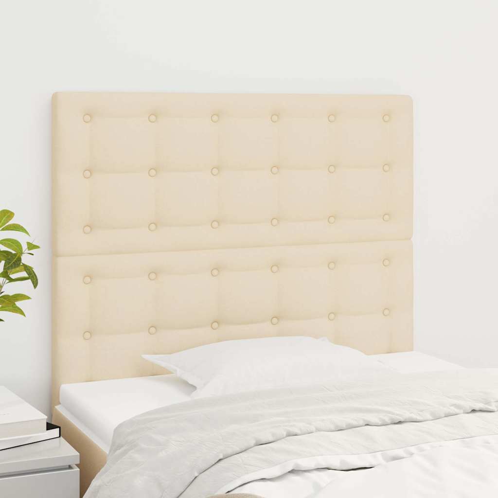 Vidaxl hoofdbord crème 90x5x118 128 cm stof