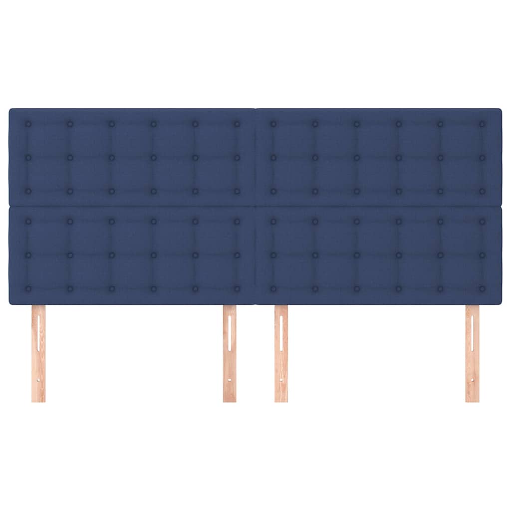 Vidaxl hoofdbord blauw 180x5x118 128 cm stof