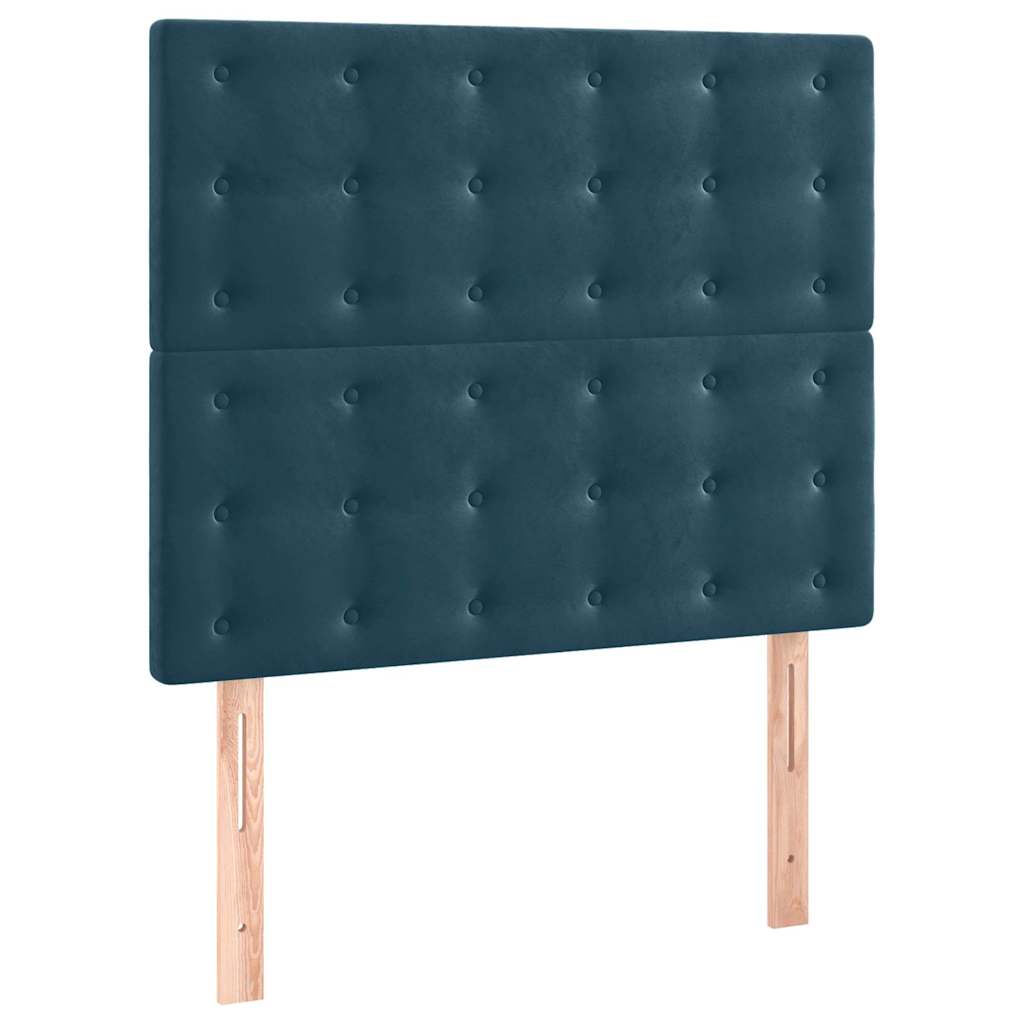 Vidaxl hoofdbord donkerblauw 80x5x118 128 cm fluweel