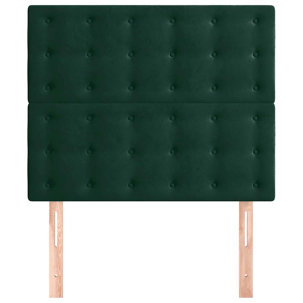 Vidaxl hoofdbord donkergroen 100x5x118 128 cm fluweel