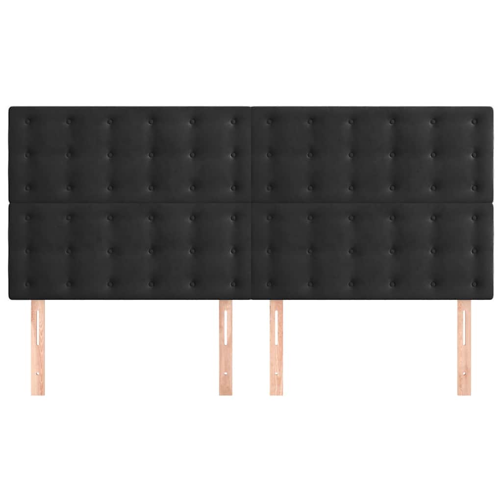 Vidaxl hoofdbord zwart 160x5x118 128 cm fluweel
