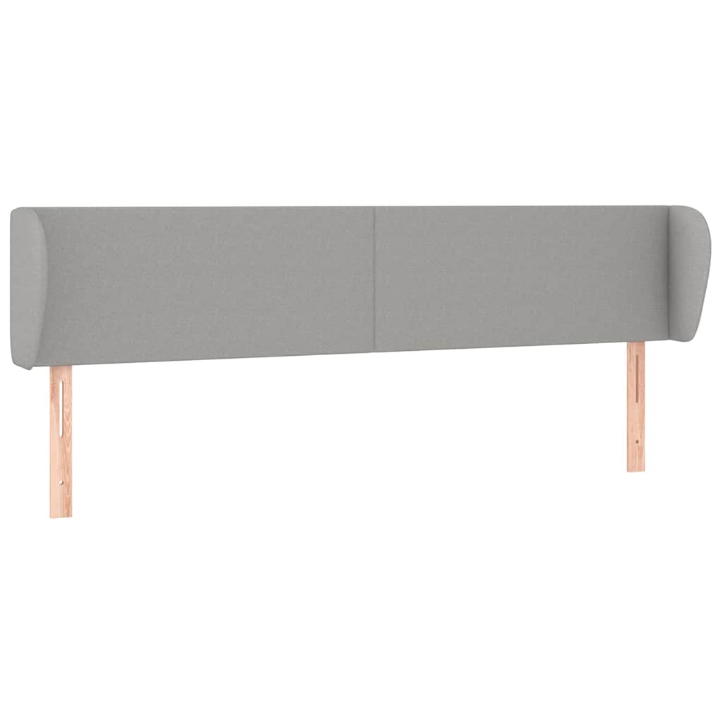 Vidaxl hoofdbord met randen 163x23x78 88 cm stof lichtgrijs