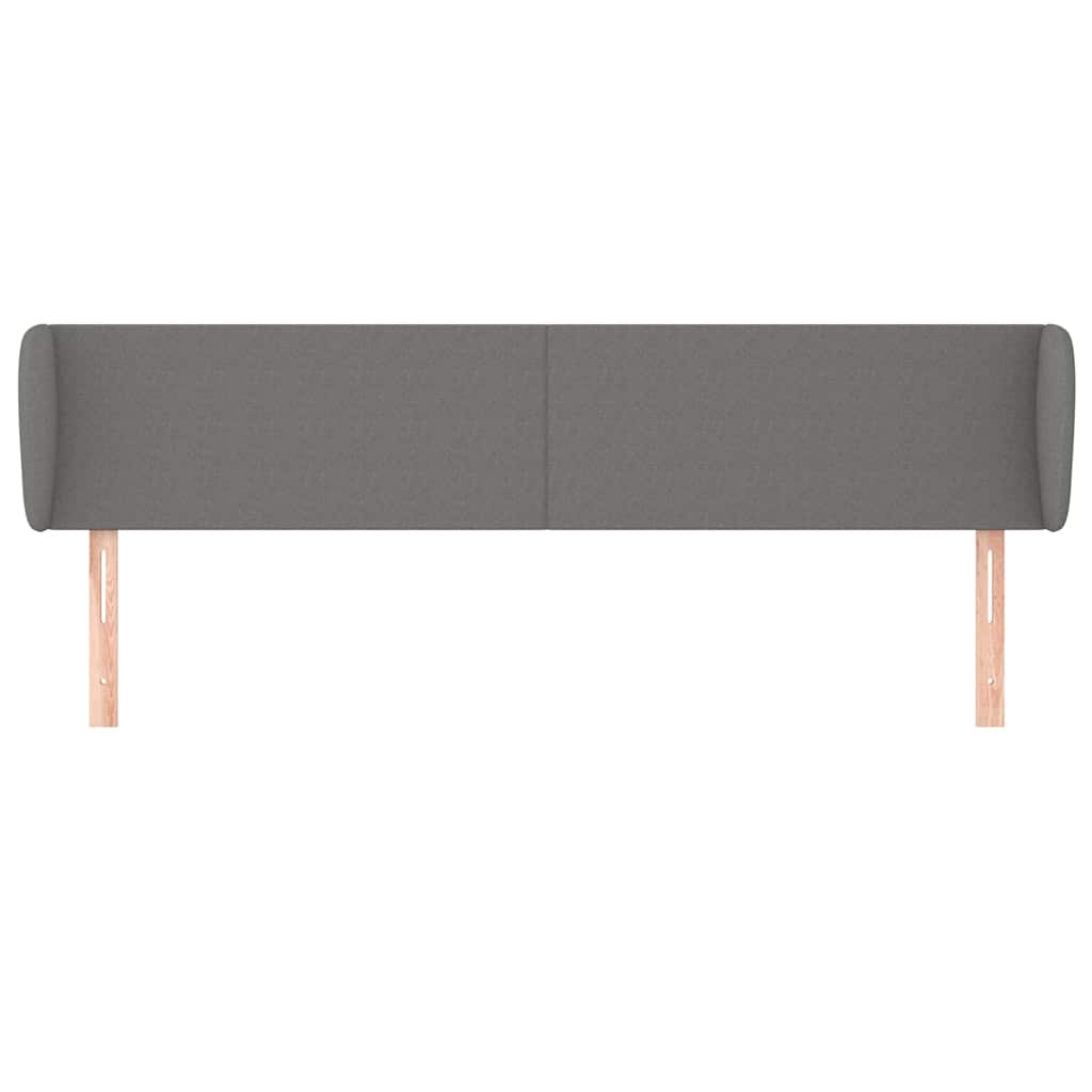 Vidaxl hoofdbord met randen 203x23x78 88 cm stof donkergrijs