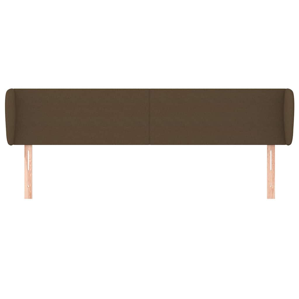 Vidaxl hoofdbord met randen 203x23x78 88 cm stof donkerbruin