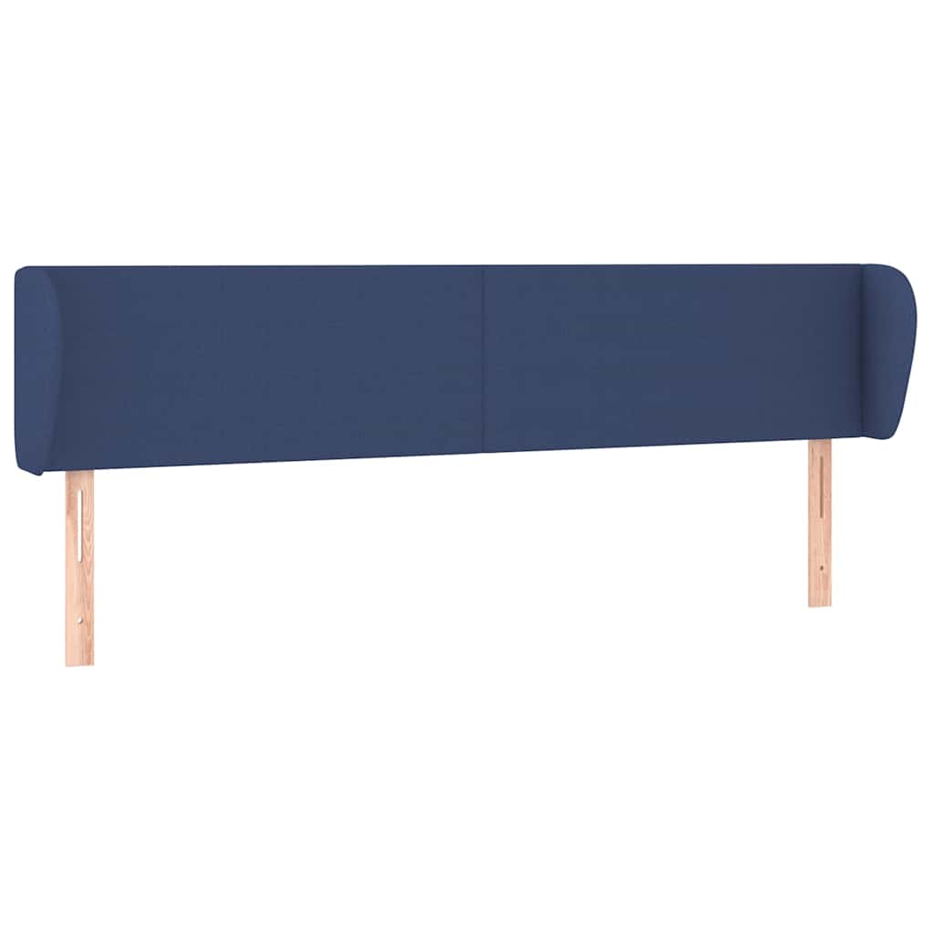 Vidaxl hoofdbord met randen 203x23x78 88 cm stof blauw