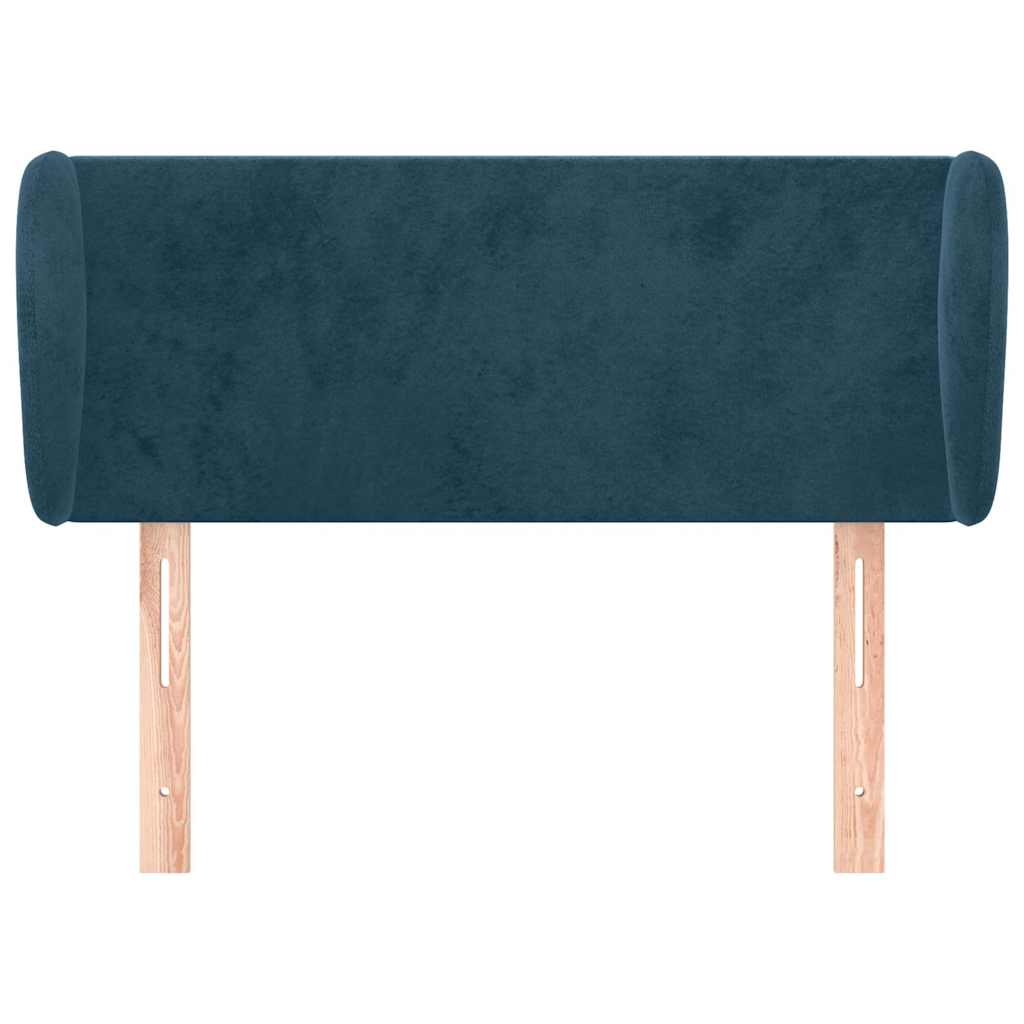 Vidaxl hoofdbord met randen 103x23x78 88 cm fluweel donkerblauw