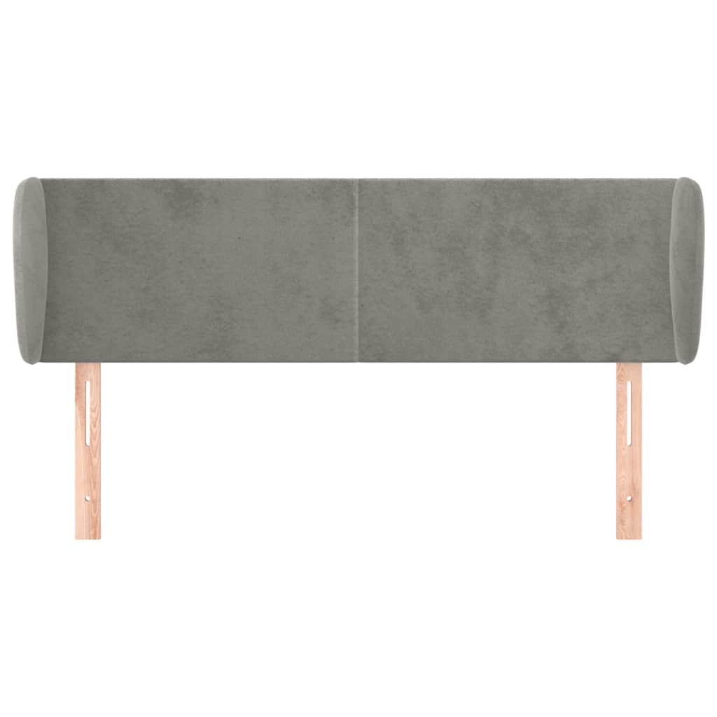 Vidaxl hoofdbord met randen 147x23x78 88 cm fluweel lichtgrijs