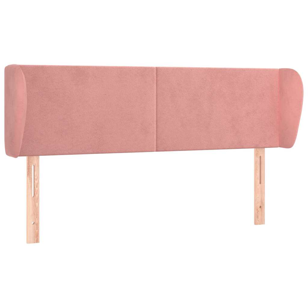 Vidaxl hoofdbord met randen 147x23x78 88 cm fluweel roze