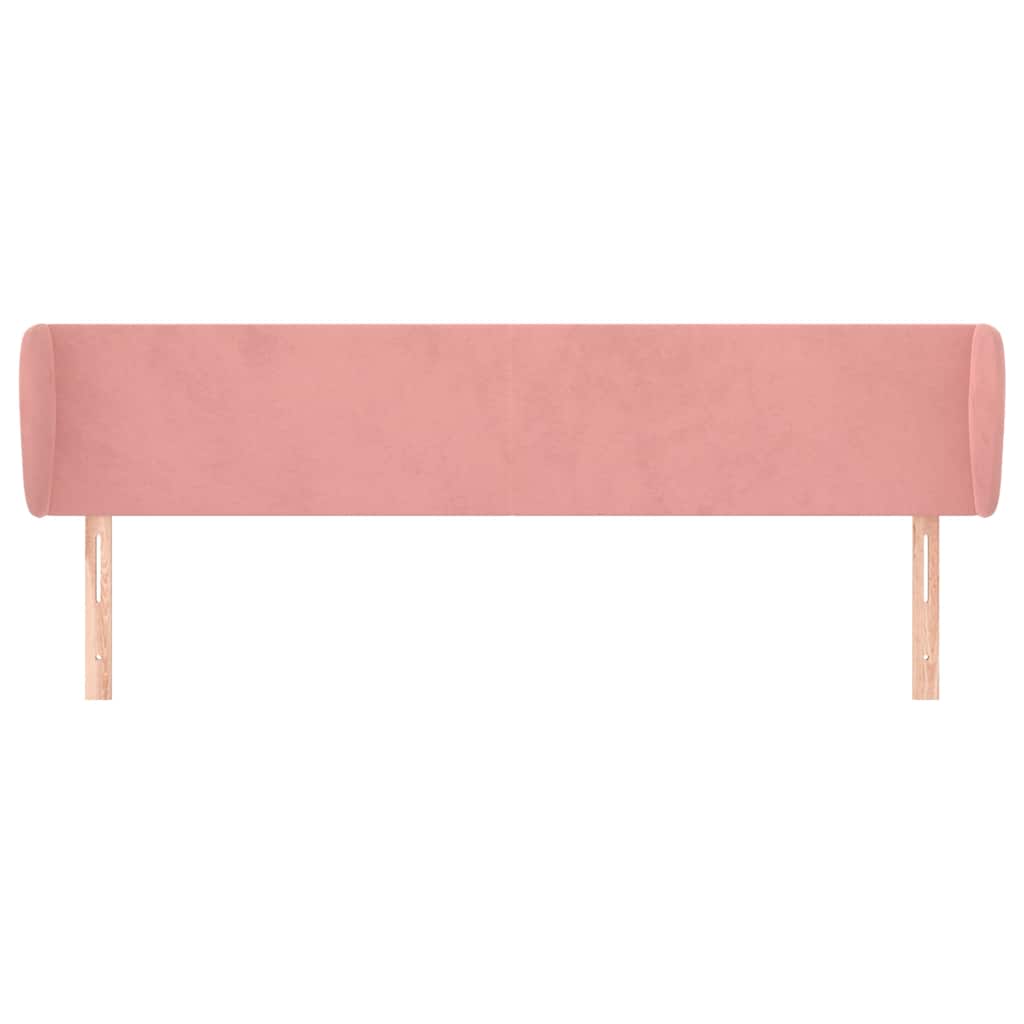 Vidaxl hoofdbord met randen 203x23x78 88 cm fluweel roze