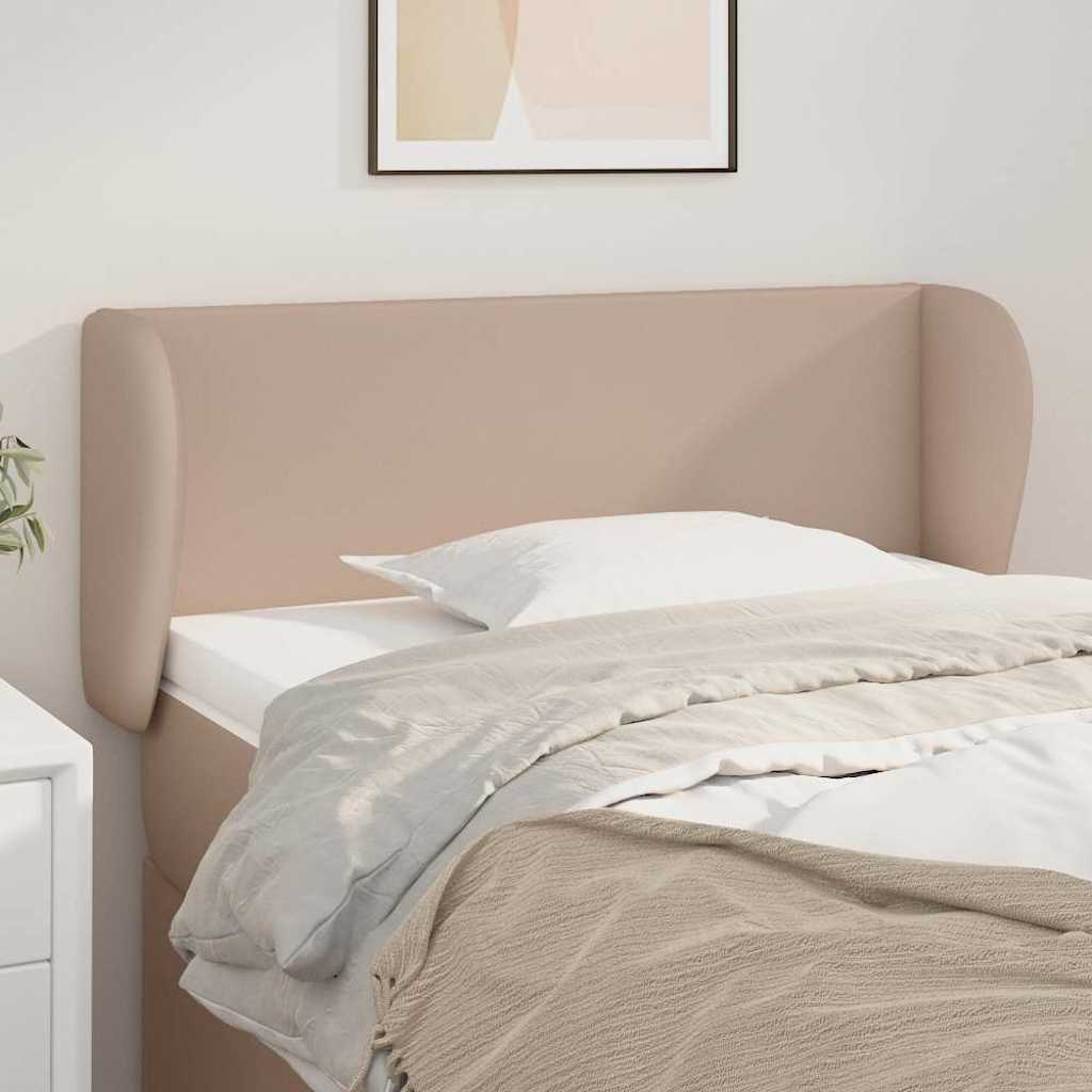 Vidaxl hoofdbord met randen 83x23x78 88 cm kunstleer cappuccinokleur