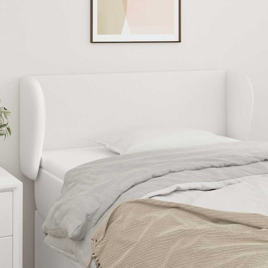 Vidaxl hoofdbord met randen 103x23x78 88 cm kunstleer wit