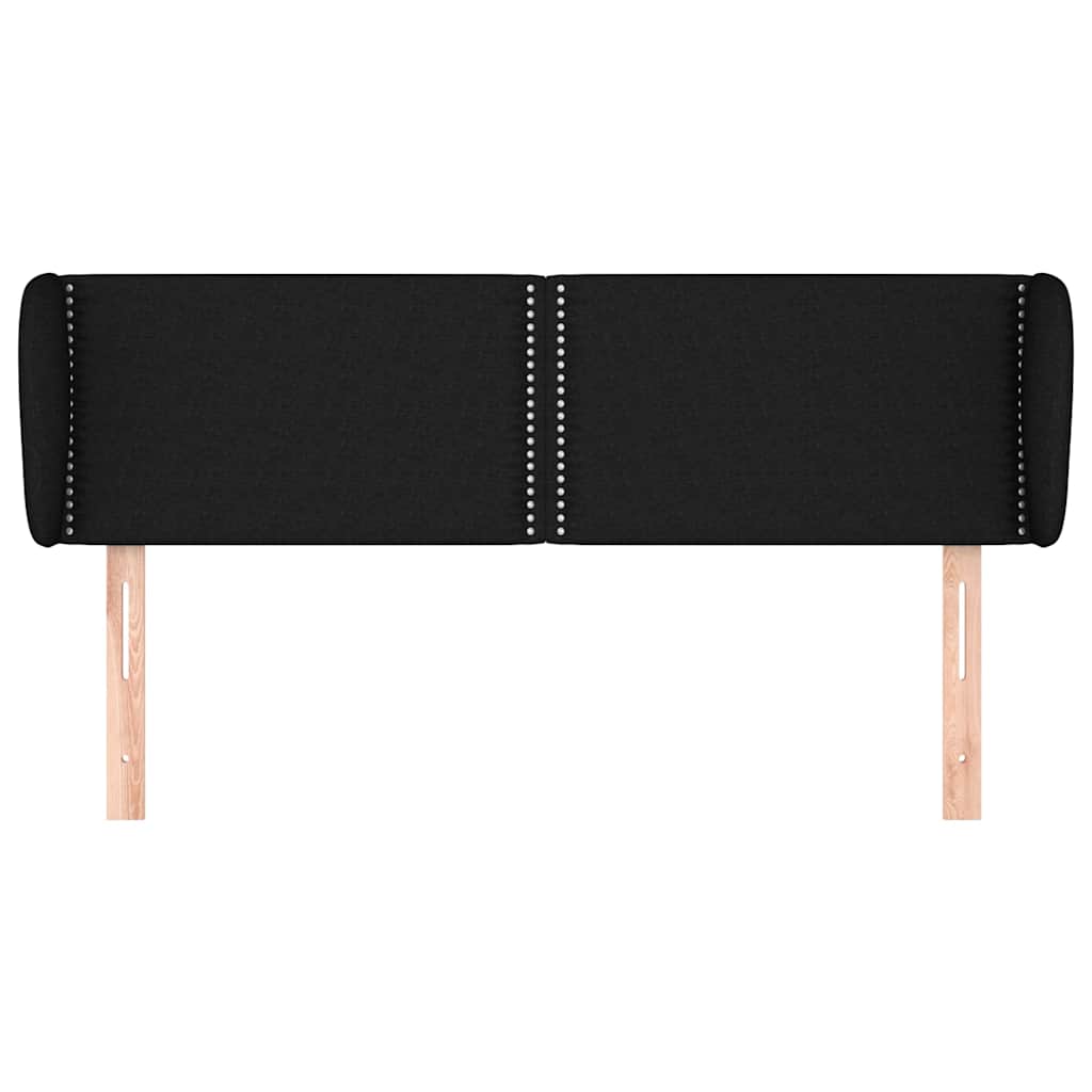 Vidaxl hoofdbord met randen 147x23x78 88 cm stof zwart