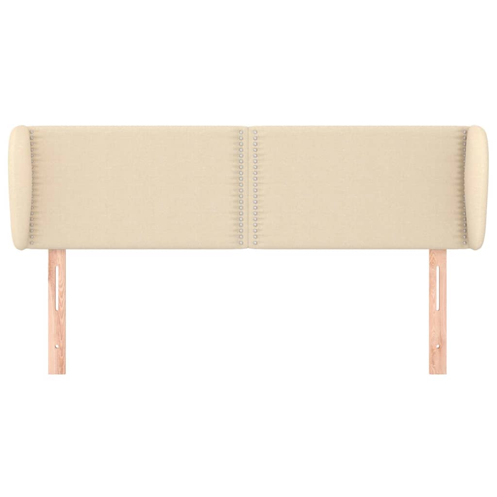 Vidaxl hoofdbord met randen 147x23x78 88 cm stof crèmekleurig